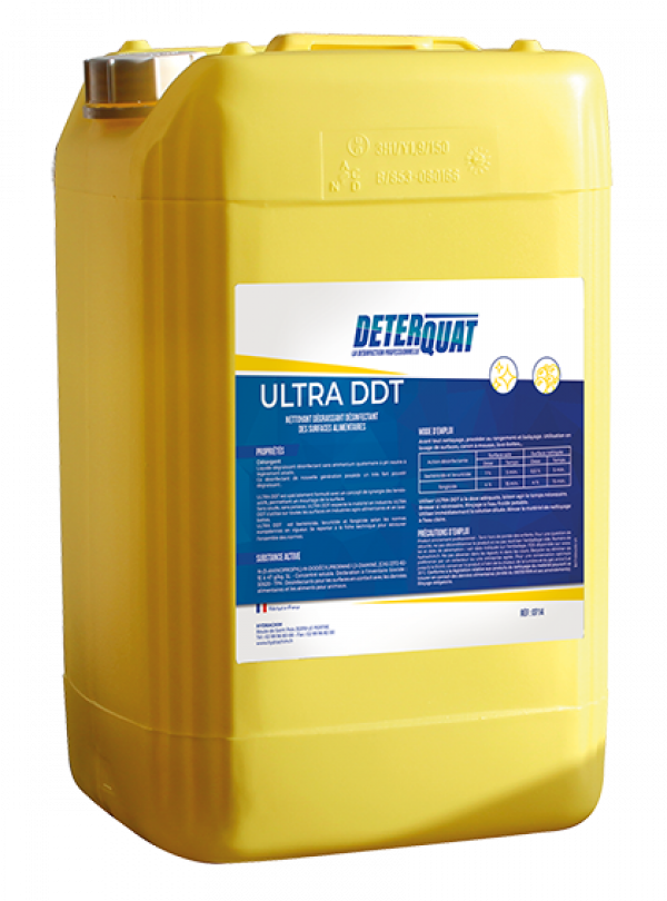 DETERQUAT ULTRA DDT - NETTOYANT DÉGRAISSANT DÉSINFECTANT ALIMENTAIRE 5L