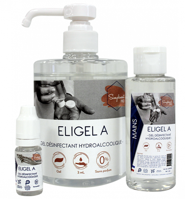 ELIGEL A - GEL HYDROALCOOLIQUE - 500ML + POMPE
