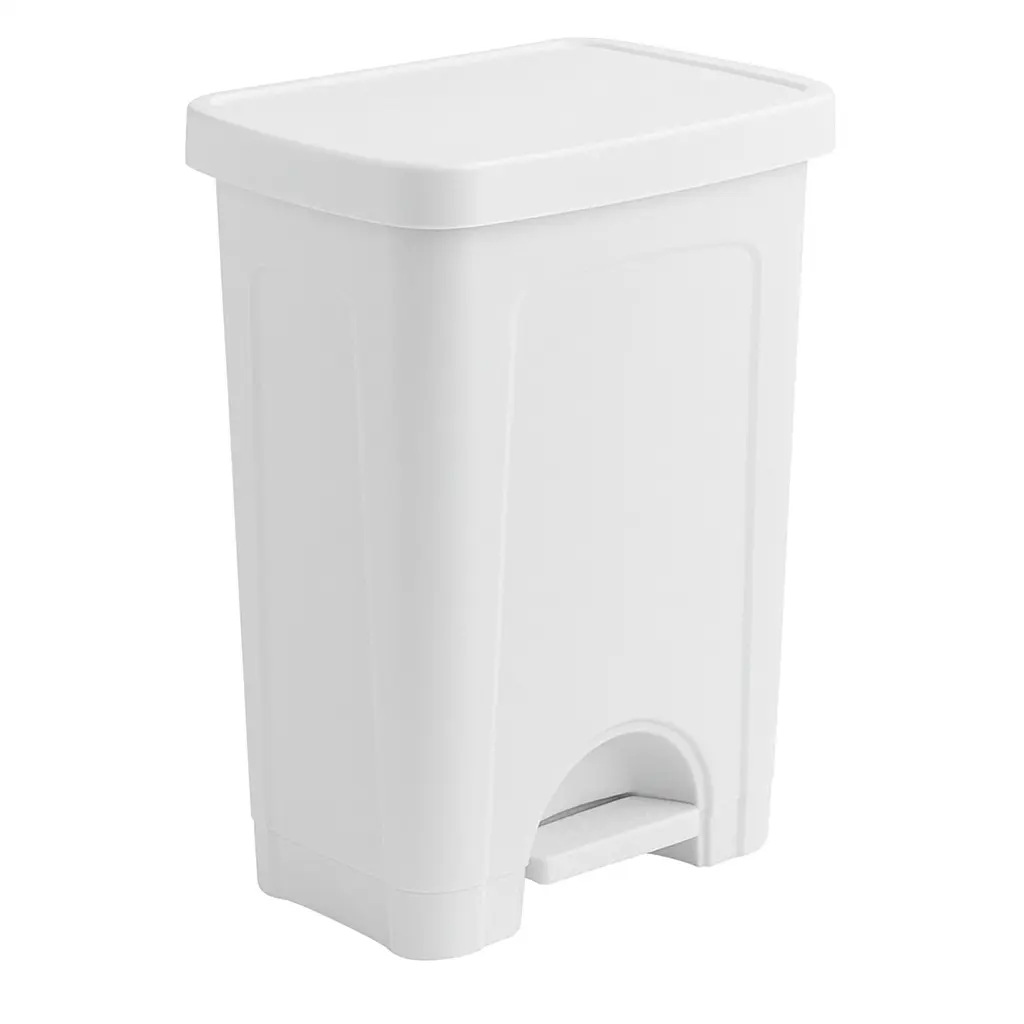 POUBELLE PÉDALE STEP BLANCHE 25 LITRES