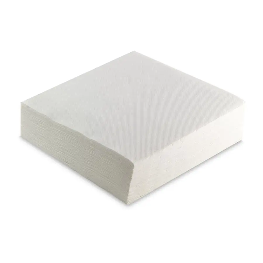 SERVIETTE 40X40CM DOUBLE POINT BLANC 1800PCS