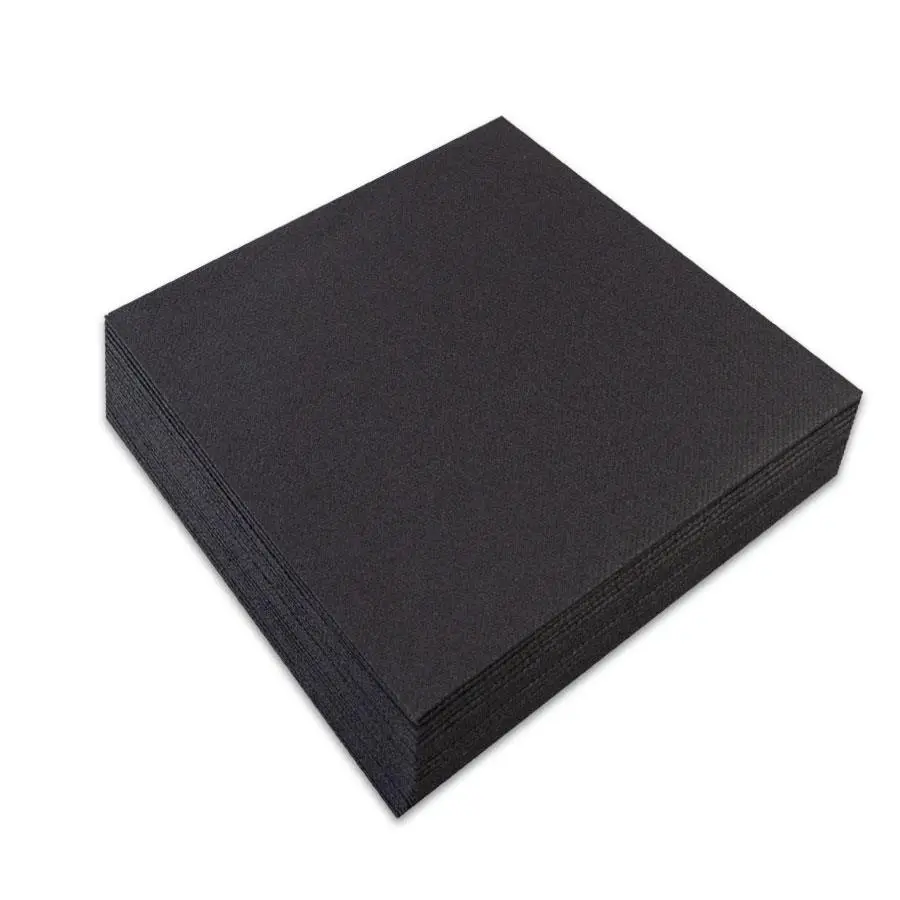 SERVIETTE 40X40CM AIRLAID NOIR 1000PCS
