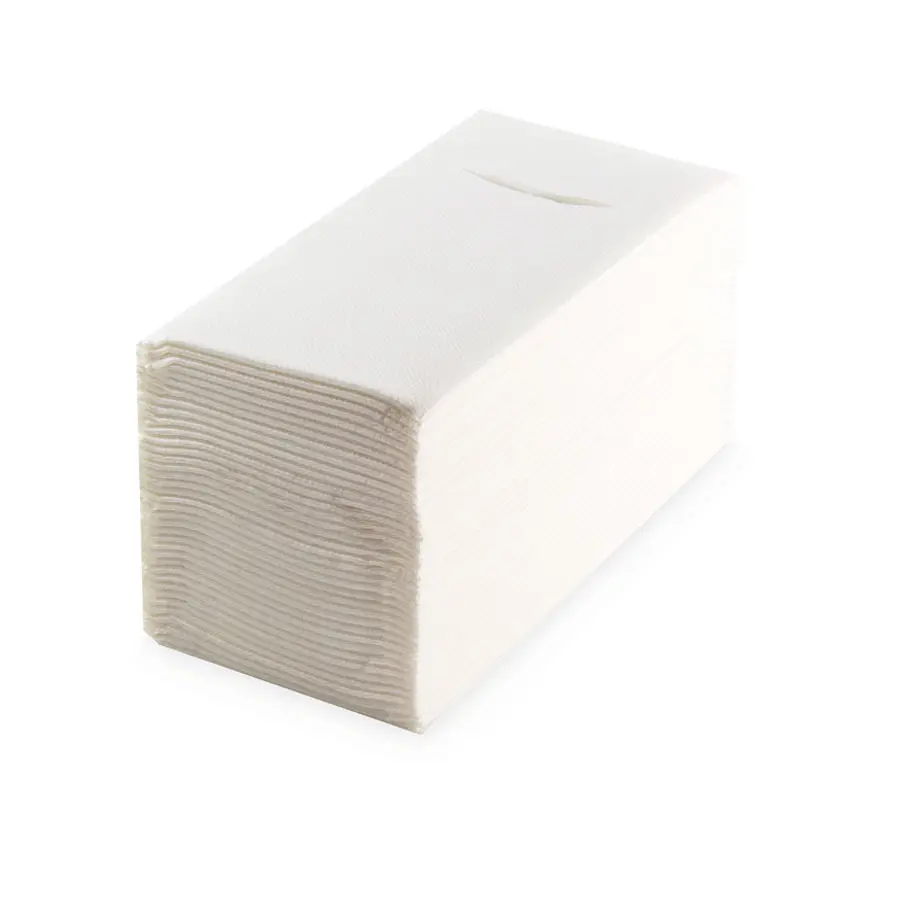 SERVIETTE 40X40CM 1/8 PLIAGE KANGOUROU BLANC 1440PCS