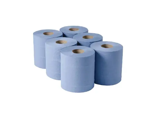 [8837] ESSUIE-TOUT MIDI BLEU 2 PLIS 6 ROULEAUX