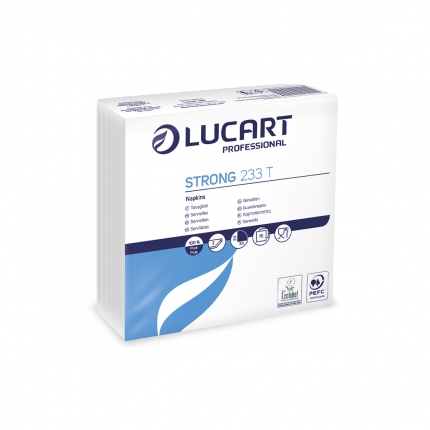 [832001] LUCART STRONG 233 T SERVIETTE 2P BLANC 2700PC