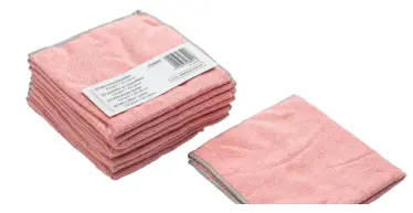 [1000009] LAVETTES MICROFIBRES ECO 40X40 ROUGE 10PCS
