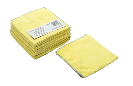 [1000008] LAVETTES MICROFIBRES ECO 40X40 JAUNE 10PCS