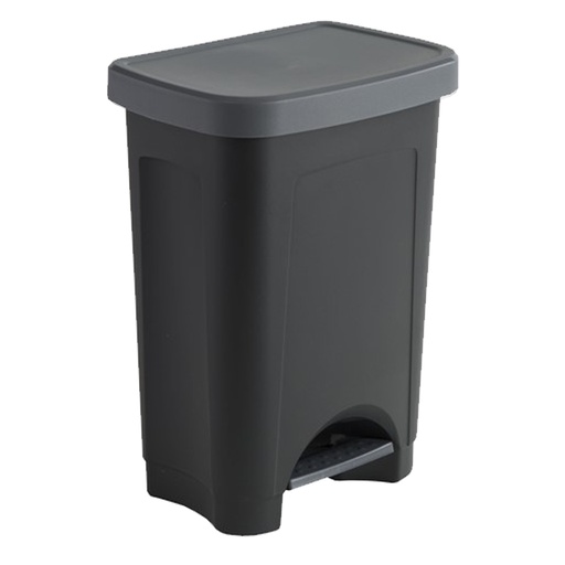 [4504001] Poubelle Pédale Step noir 25 litres 