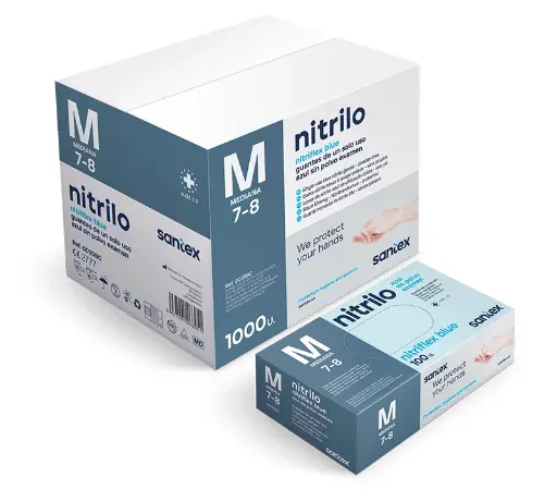 [GDB20M] Gants Nitrile Nitriflex Bleu Medium 3.5g 100pcs