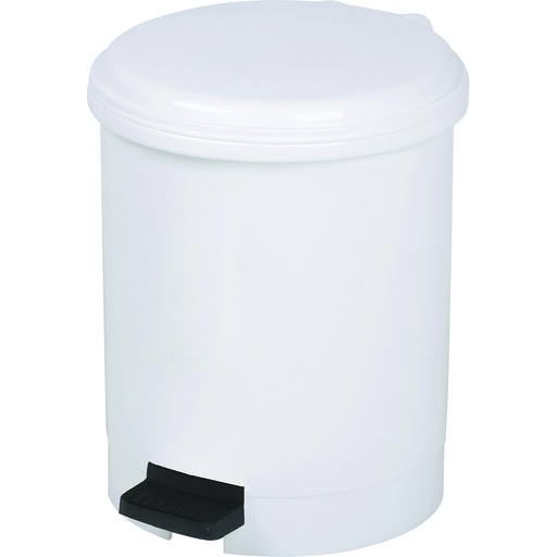 [1600313] POUBELLE A PEDALE 3L BLANCHE 1pc