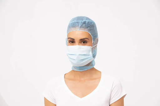 [DAS01W] CAGOULE AVEC MASQUE 3 PLIS BLANC 500PCS