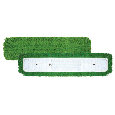 [108AC] Frange Acrylique verte à poches pour armature métallique 80cm