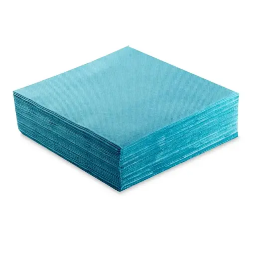 [SER42108618] SERVIETTE 40X40CM DOUBLE POINT TURQUOISE 1800pcs
