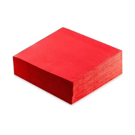 [SER42108621] SERVIETTE 40X40CM DOUBLE POINT ROUGE1800pcs