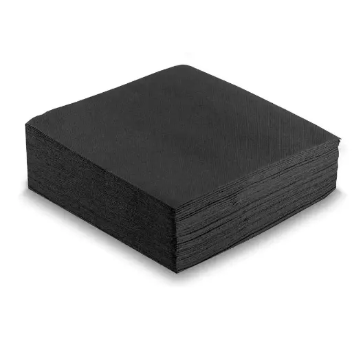 [SER42108625] SERVIETTE 40X40CM DOUBLE POINT NOIR 1800pcs