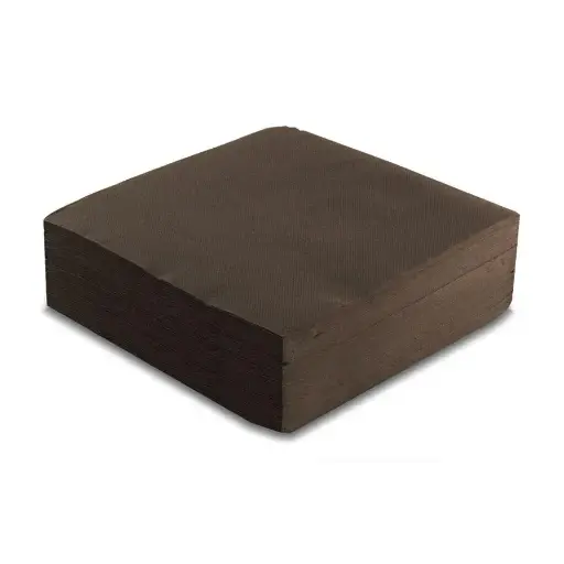 [SER42108629] SERVIETTE 40X40CM DOUBLE POINT CHOCOLAT 1800pcs