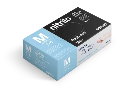 [GDN21S] GANTS NITRILE NITRIFLEX NOIR SMALL FLASH 4.5G 100PCS